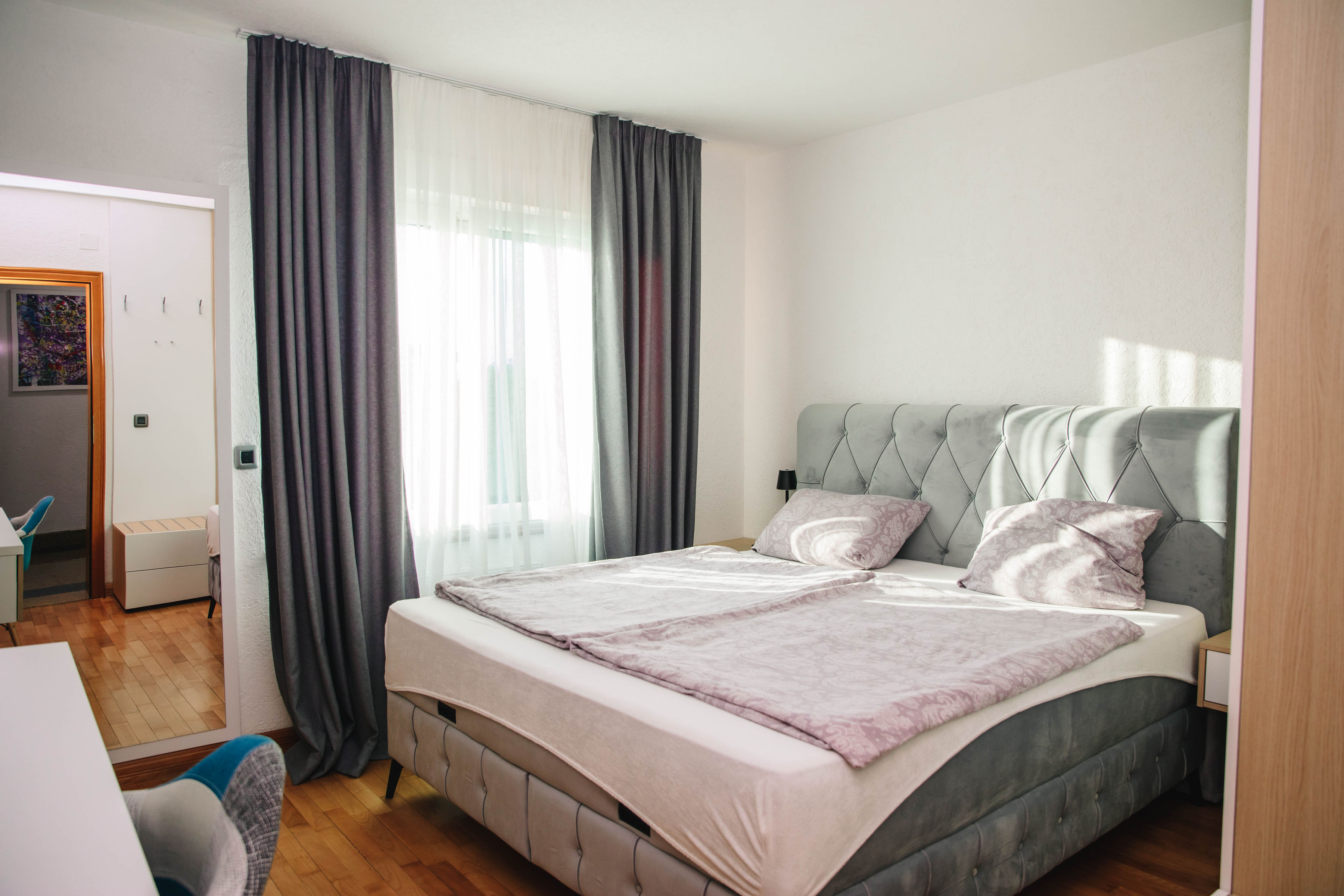 Calm, bright bedrooms